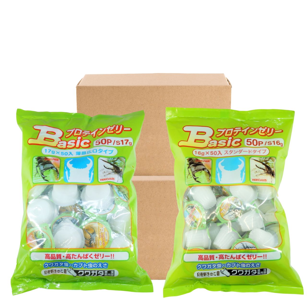 昆虫ゼリー 【Mix1200】 広口17g 600個+16g 600個｜送料込・割引商品｜月夜野きのこ園